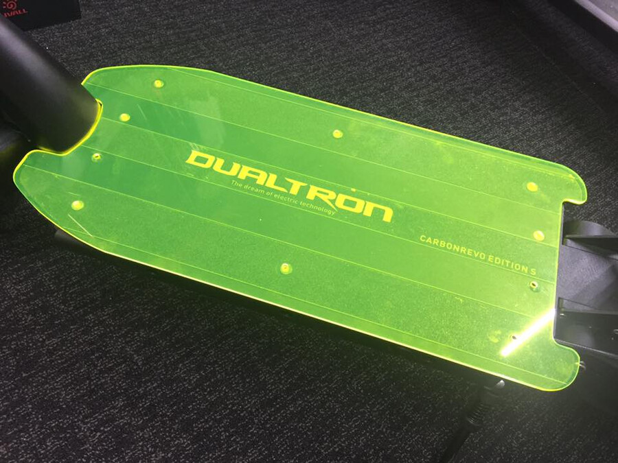 carbonrevo dualtron thunder translucent green deck cover